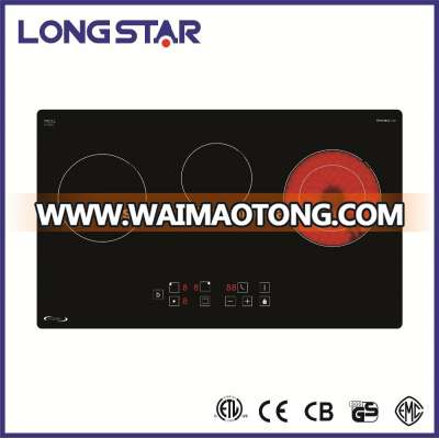 Vietnam market commerical induction 3 burners cooker multi- hob vetro ceramic stove